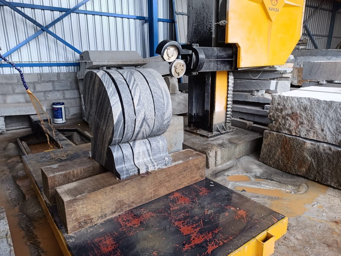 CNC Control System Four Spindle Linkage Granite Marble Slab Diamond Wire Saw