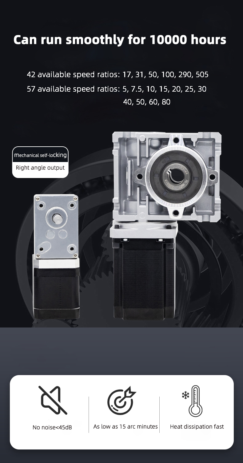 Efficient Reliable Stepper DC Worm Gear Motor For Industrial Automation System