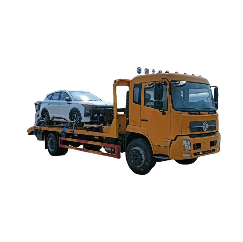 DongFeng YUCHAI Engine 103 Horsepower 7.4*2.5*2.4m Flat Bed Loading ABS Fast 8 Gear 2.3 Ton Tow Trucks Wrecker Truck