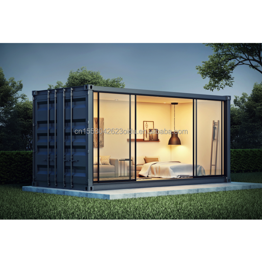 20ft 40ft Light Steel Container House Modern Design Prefab Camping Homes with Galvanized Steel Bending 180g and Steel Frame