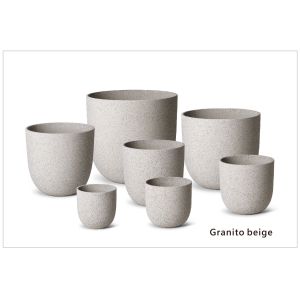Smooth Surface Modern Style Powder Coated Fiber Clay Planter Easily Assembled