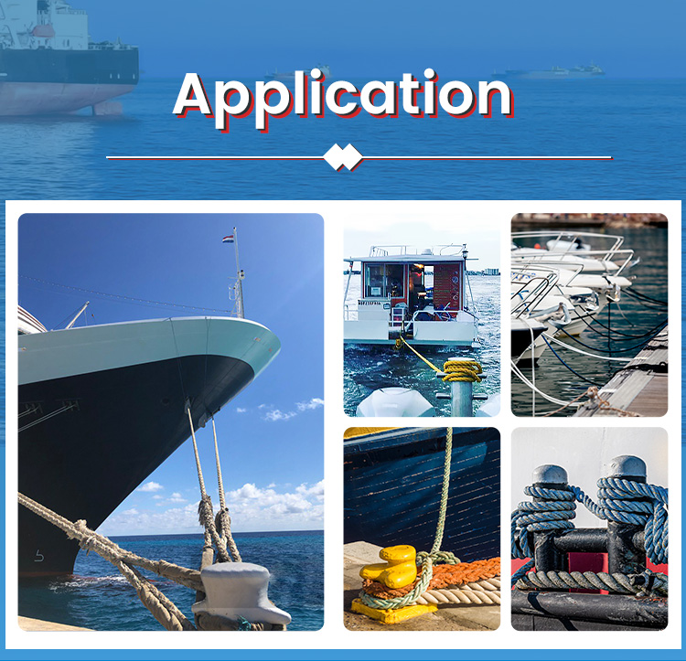 White Color Marine Polyester Braided Rope For Ship Towing Mooring UV Resistance 8 Strand Vessel Rope
