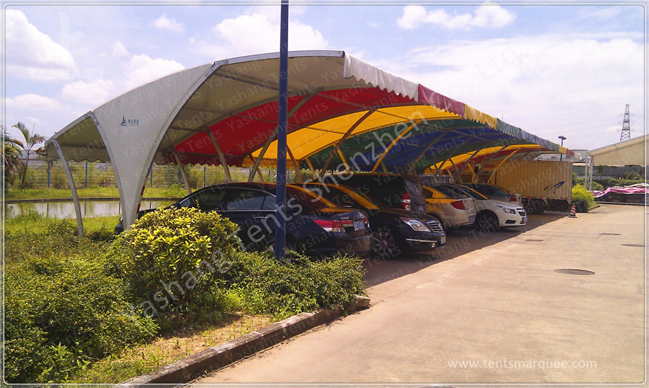 Blue Tent Shade Structure Retail Trade / Exhibition Marquee Eco Friendly