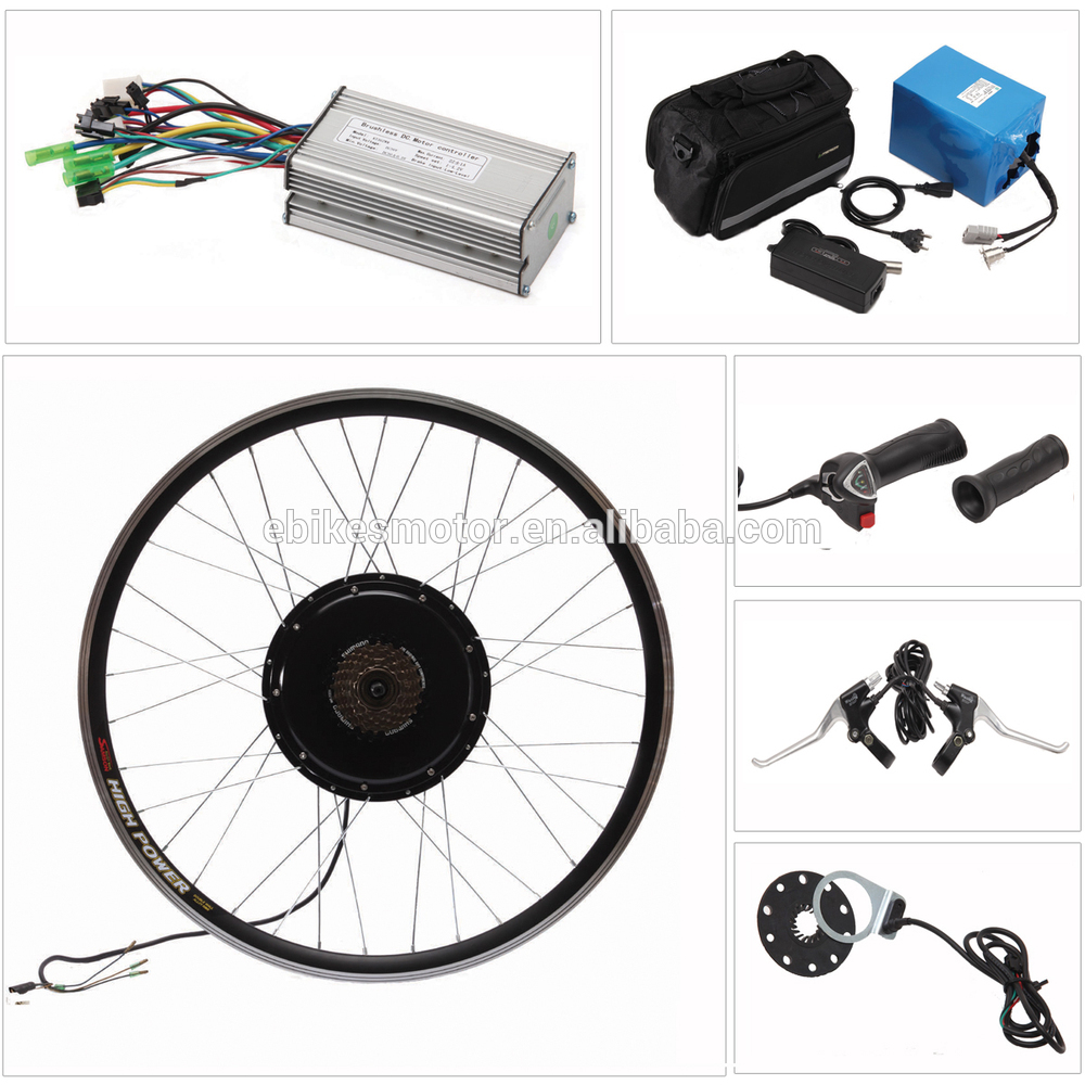 CE EN15194 TUV certificate 48V 2000W electric bike motor kit with battery and LCD display