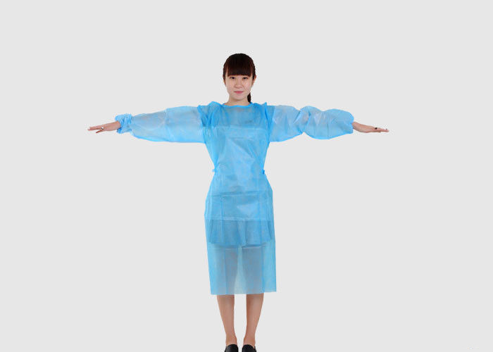 Non Toxic Tyvek Disposable Coveralls PP Coated PE Weight 30g Blue