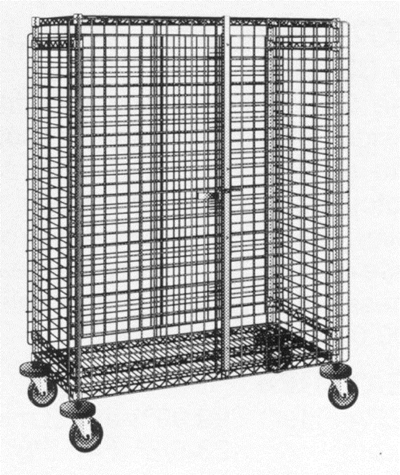 Factory Spare Parts Logistics SS Wire Security Storage Truck 500kg Capacity 