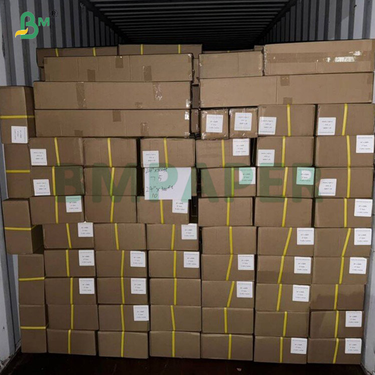 108g 130g Color Inkjet Printing Paper Rolls Gloss Matt Coating A0 Size 841mm X 50yards