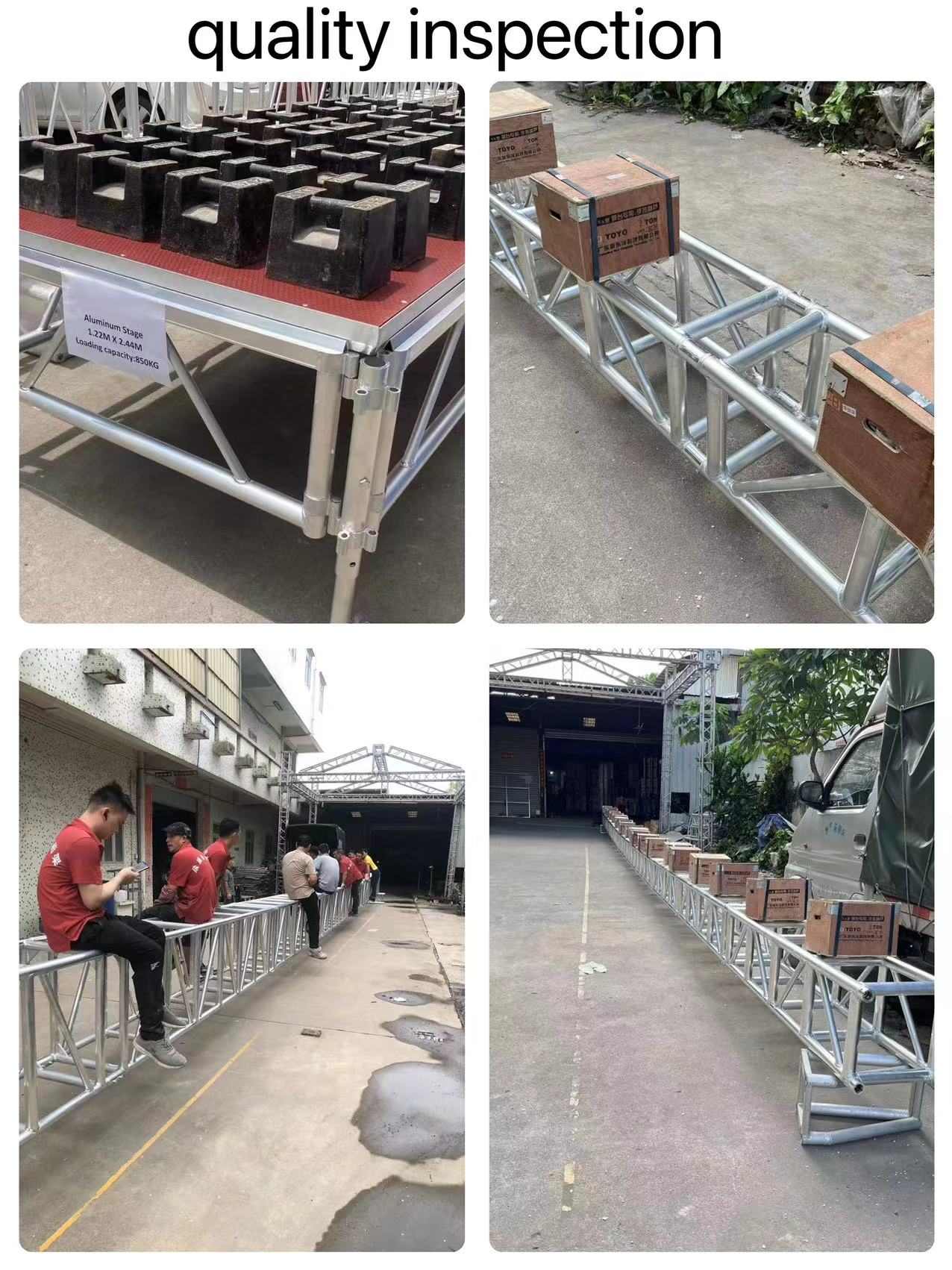Portable Audio Line Array Lift Tower Square Triangle Aluminum Alloy Truss Speaker Tower