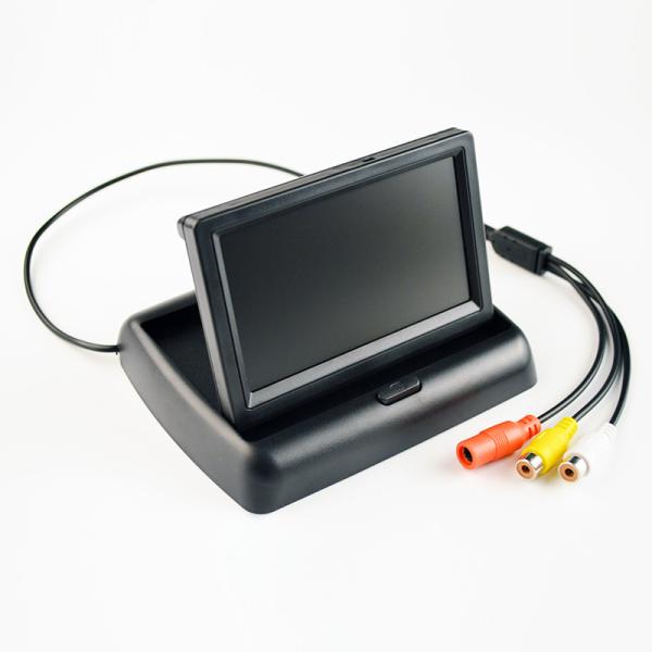Quality 4.3" Foldable TFT Color LCD Car Monitor Mirror Reverse Rearview 4.3 inch Car Security Monitor for Camera DVD VCR for sale