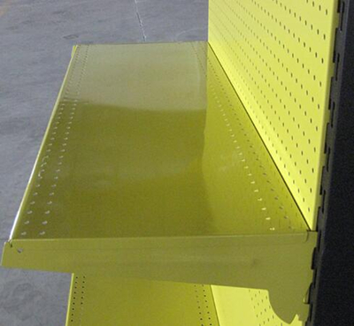 Double Side Gondola Shelving, Pegboard Grocery Display Racks  