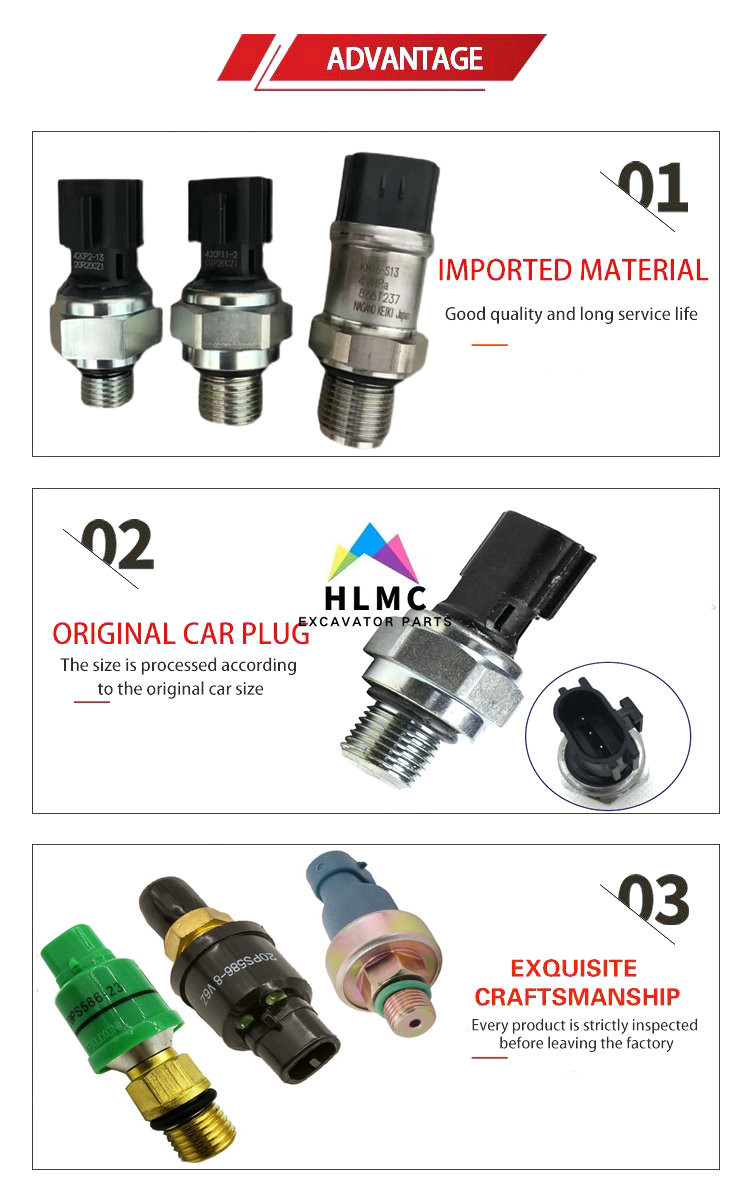 4436271 KM11 Hydraulic Pump Pressure Sensor Switch EX200-2 EX200-3 EX200-5 ZAX200 Excavator