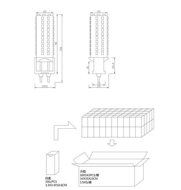 hgih quality G12 dimmable led bulb light 10W 15W G12 led lamp G12 led corn light replace 35W Metal halide lamp AC85-265V
