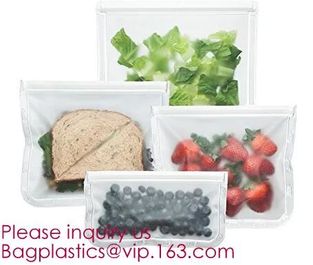 Reusable Silicone Food Storage Bag Washable Silicone Fresh Bag for Fruits Vegetables Meat Preservation bagplastics bagea