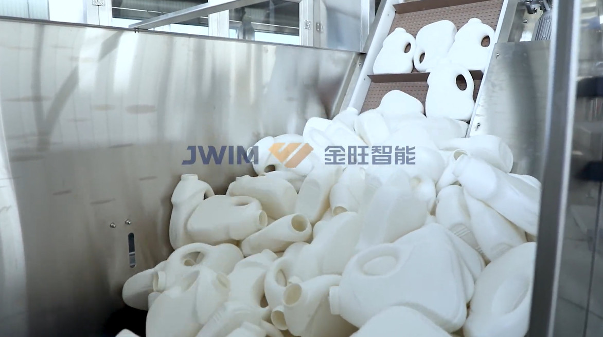 Robotic Bottle Unscrambler Machine Quick Bottle Size Switch 80-1000ml 10000BPH