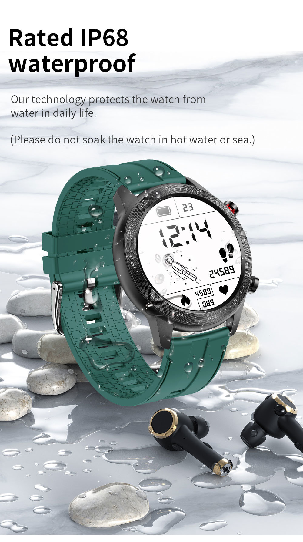 Sport Style Heart Rate Monitor Blood Pressure Blood Oxygen Tracker Bt Call Smartwatch Local Music Player Smart Watch Mx13z