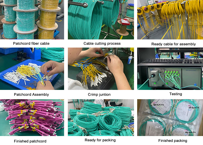 Yellow LSZH DIN To DIN Fiber Optic Patch Cords Single Mode Simplex Patch Cord