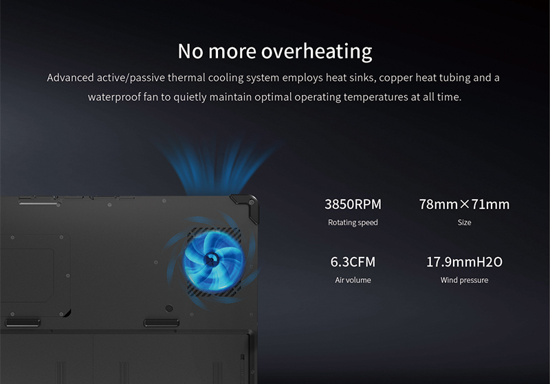 13 Inch Rugged Laptop with Waterproof Design Backlit Keyboard and Fingerprint Recognition