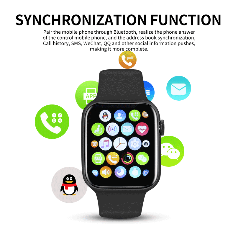 W6 Waterproof Sports Smartwatch Customized Stainless Steel Band