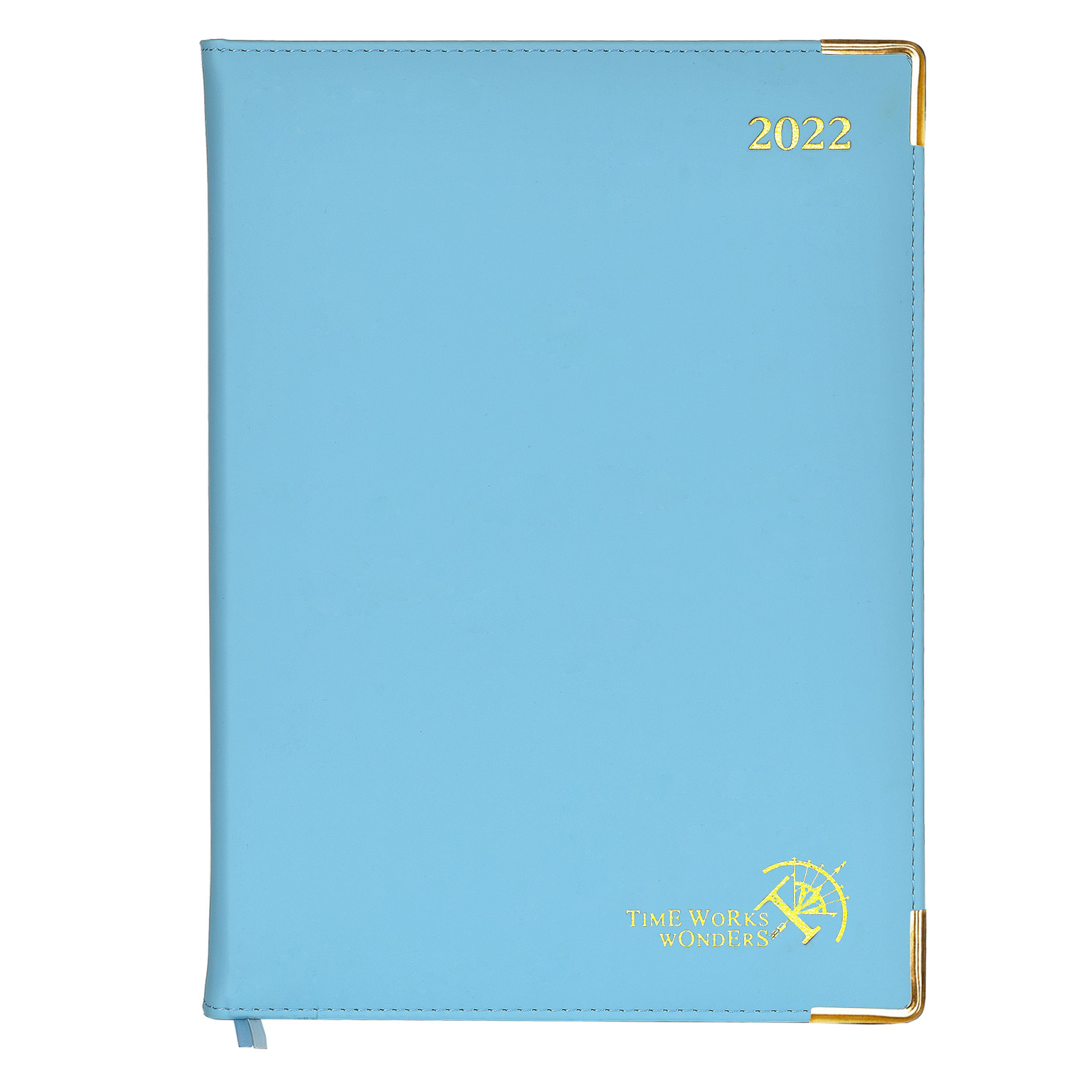 Light Blue A5 Size Academic Daily Planner With Indented Monthly Tabs