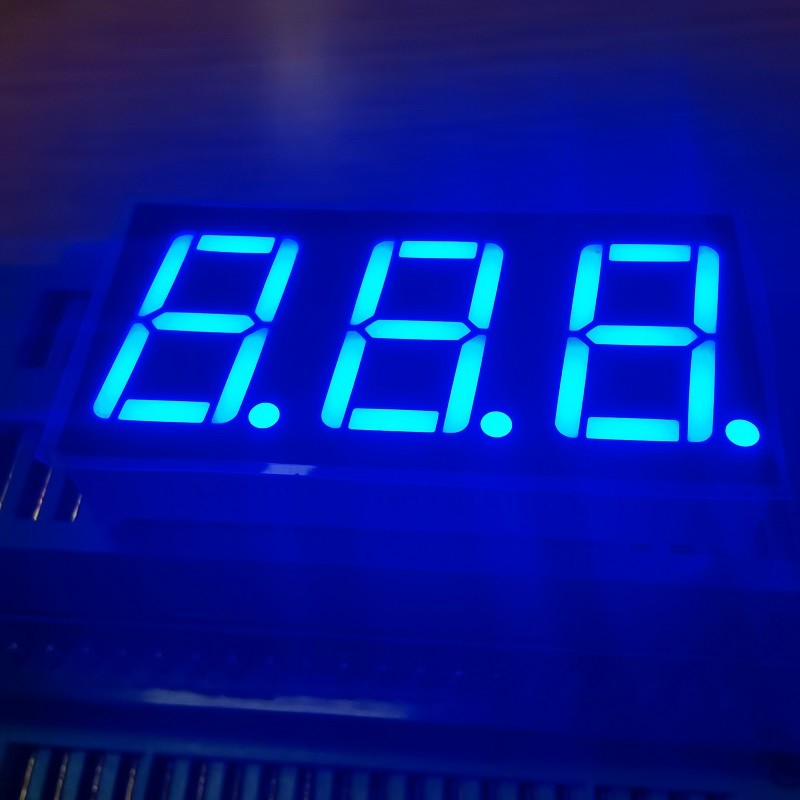 Triple Digit 0.56inch 7 Segment LED Display Blue Color Common Anode