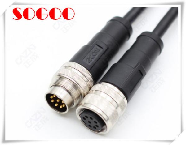 Moulded Electrical Cable Connectors Waterproof Aisg M16 Female To Male