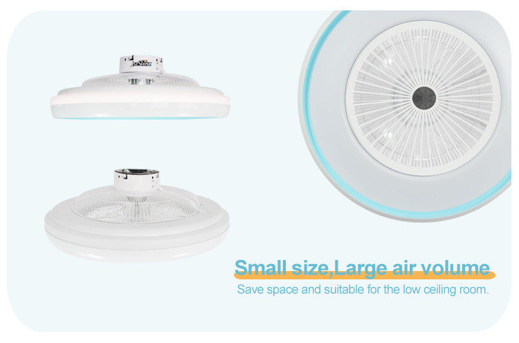23 inch DC motor wifi remote control bedroom ceiling ceiling light fan with 6 Speed Choice