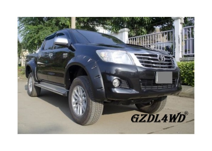 Matte Black Wheel Arch Flares , Toyota Hilux Vigo Fender Flares Pocket Style 2012 - 2014