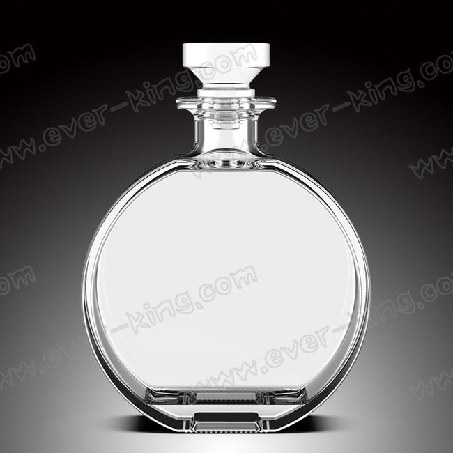 Clear Oval Empty Whiskey Glass Bottles 750ML