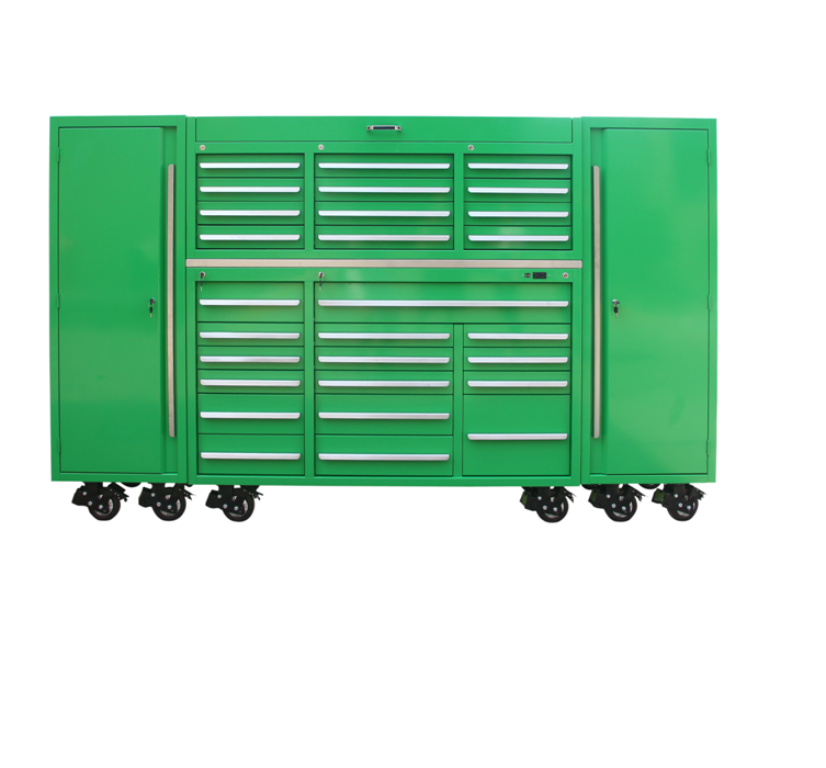 Professional Workshop Storage Solution Durable Black Tool Chest Cabinet Set with Tools