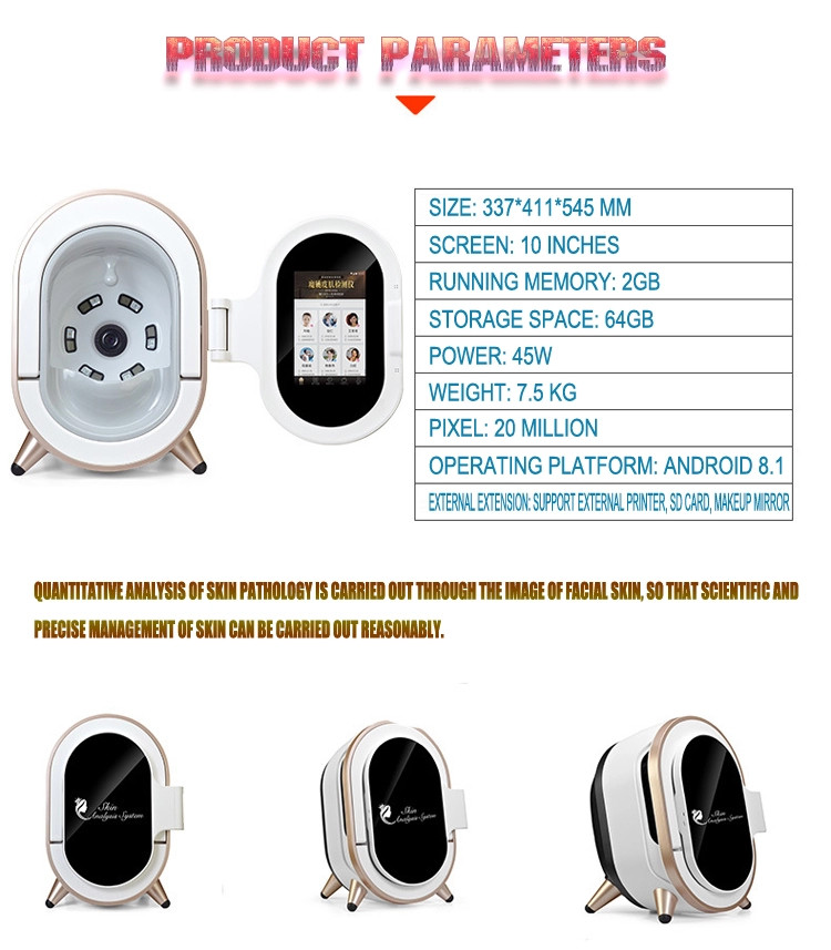 Android System Skin Analysis Machine Salon Big Data Base 3D Testing Facial