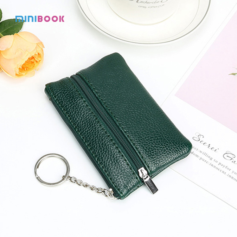 ISO9001 Certified Short Zipper Wallet with Vintage Style Minibook Keychain Coin Purse