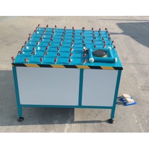 China Manual Insulating Glass Coating Table With Rollers And Bigger Shelf on sale