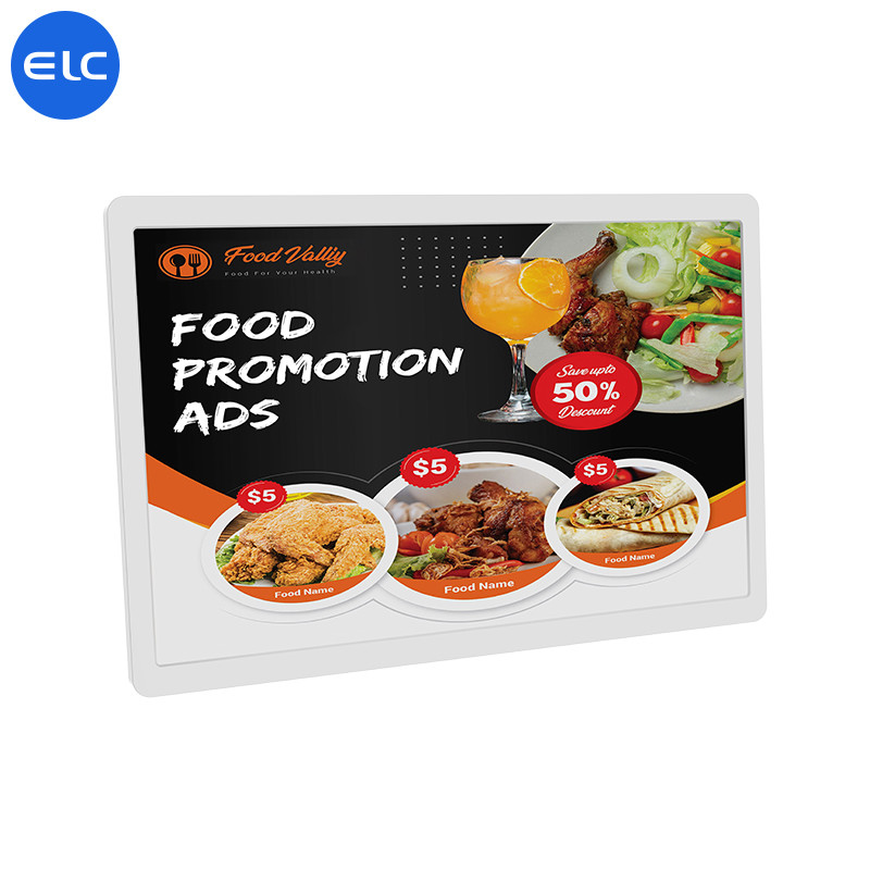 16 Inch Wall Mount Digital Signage Narrow Bezel Android 12 Elegant Slim Advertising