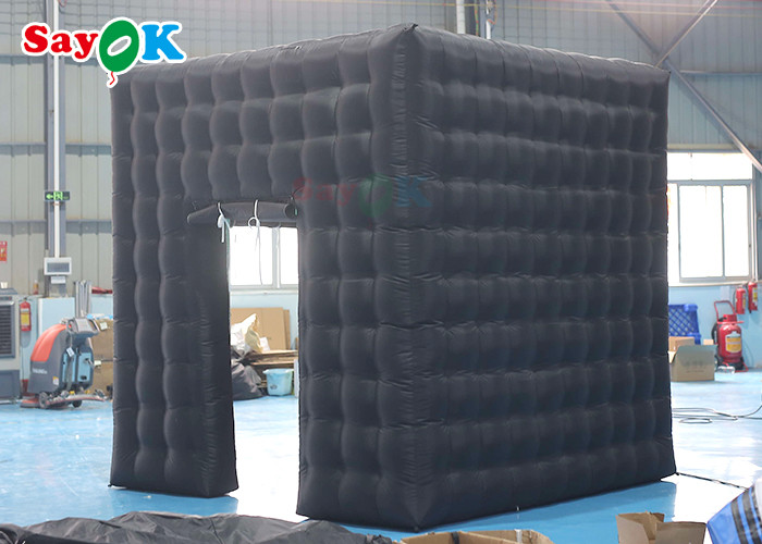 Oxford Cloth LED Inflatable Photo Booth Double Middle Door Camera Booths
