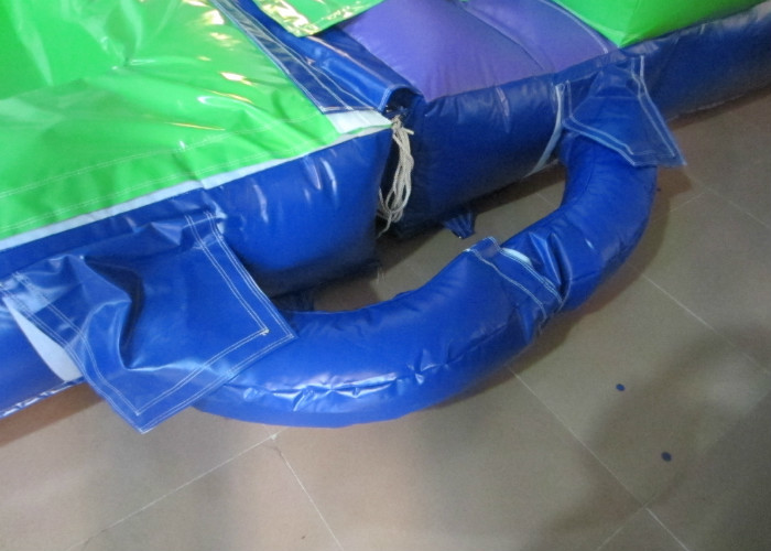 Dark Green Large Commercial Inflatable Water Slides / Bounce House With Slide
