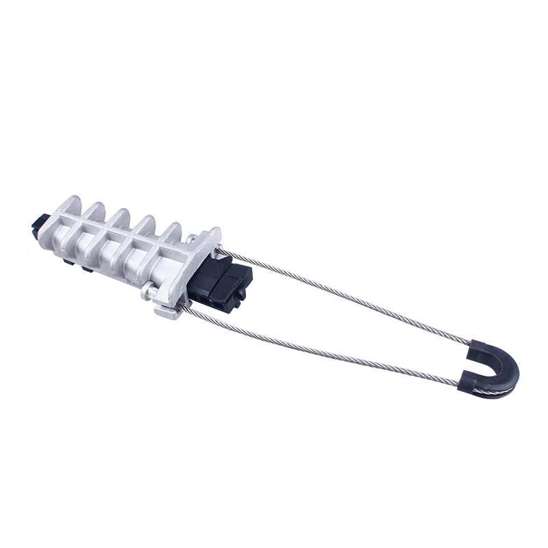FTTH ADSS Accessories Metal Dead End Anchor Clamp Fiber Optic Cable Clamp For Fiber Cable