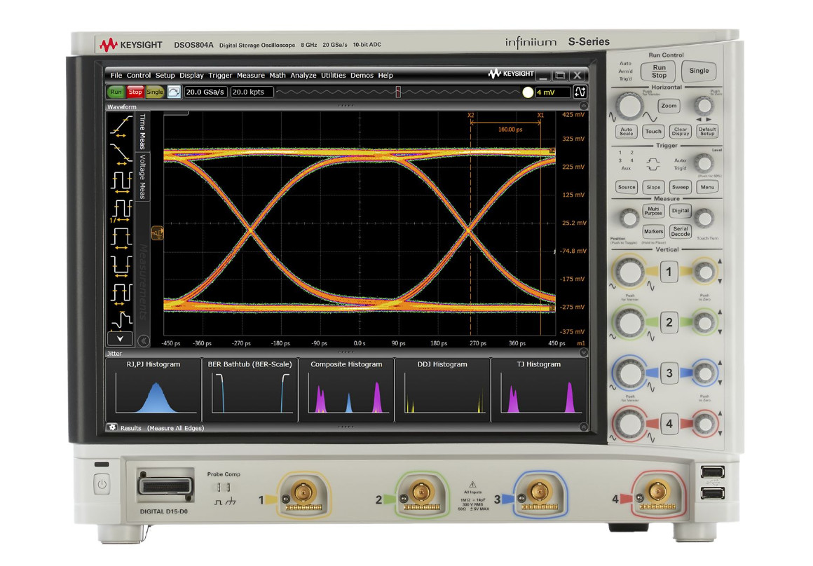 Keysight Agilent High-Definition Oscilloscope DSOS804A 8 GHz 4 Analog Channels