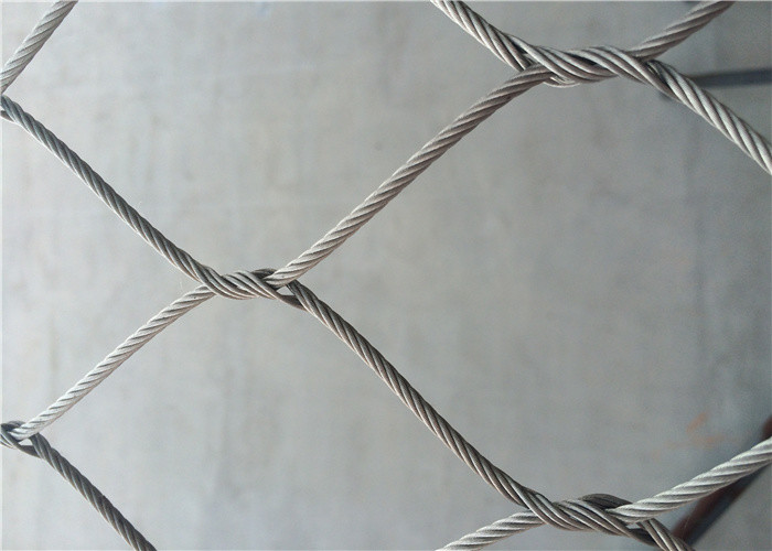 60x60mm SUS304L Stainless Steel Ferrule Rope Mesh Diamond Hole 1.6mm