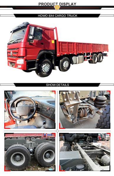 371HP EuroII Emission 12 Tyres 8 x 4 Heavy Duty Trucks Loading 60000KG