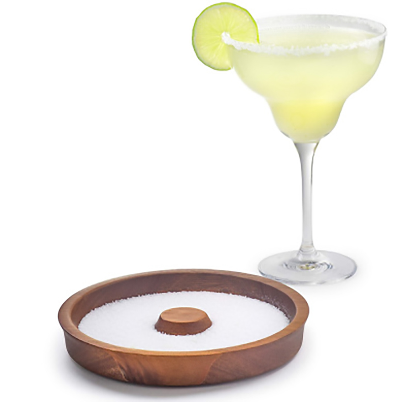 Margarita Salt Rimmer, Acacia Wood Glass Rimmer, Sugar and Salt Rimmer for Wide Glasses cup