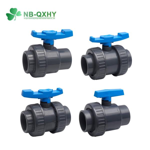 Pool Swimming Pipe Plastic PVC Single True Union Ball Valve with Manual Driving