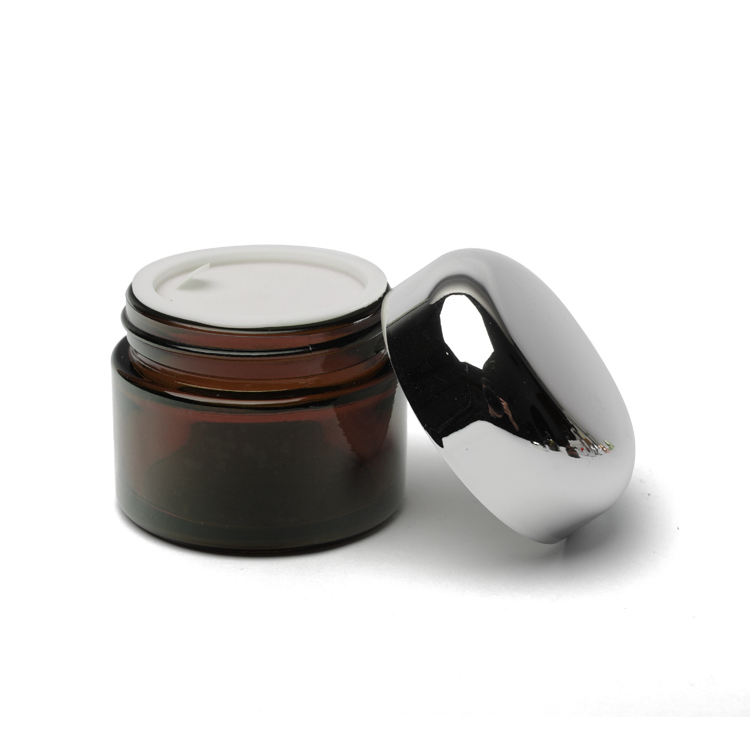 Skin Care Cosmetic Glass Jar Custom Color Painting Packaging Jar Container 20G 50G