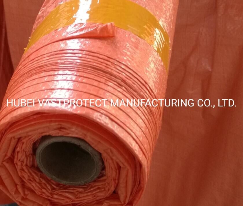Double Orange PE Poly Tarps Roll with Paper Core