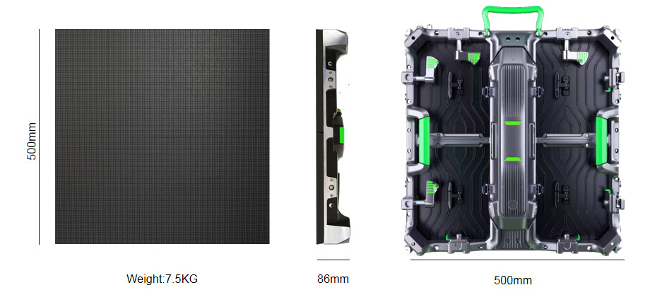 MPLED P3.91 Indoor Stage Rental LED Screen Video Wall Panel 500x1000mm