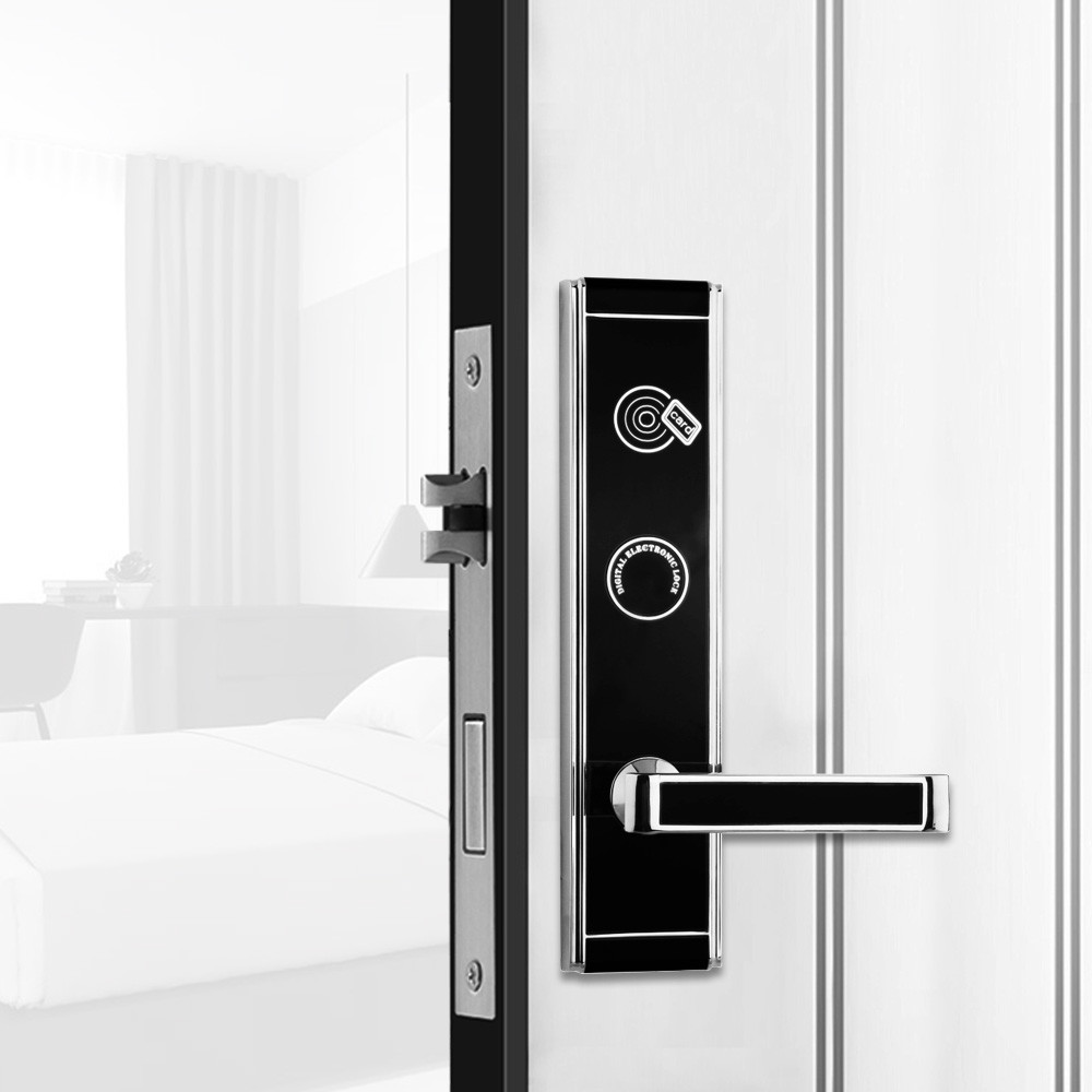 Digital Key Card Hotel Door Locks Support 10000 Times Of Locking & Unlocking Operation