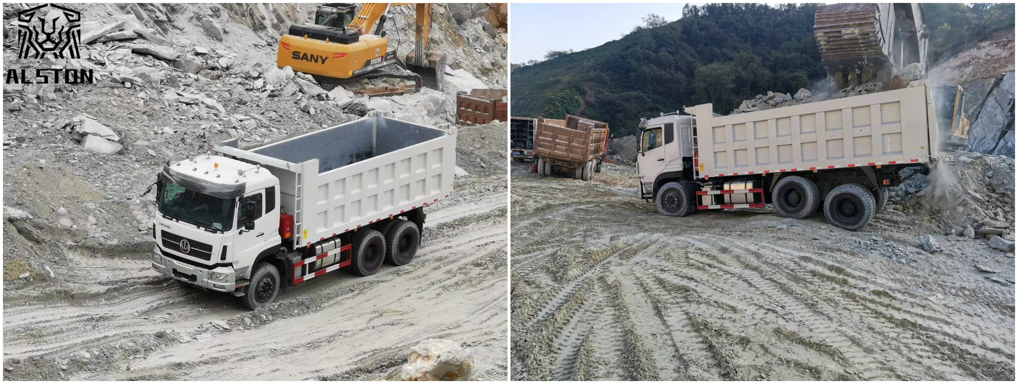 Landking Dump Truck 6x4 , 10 Wheeler Tipper Truck For Sale