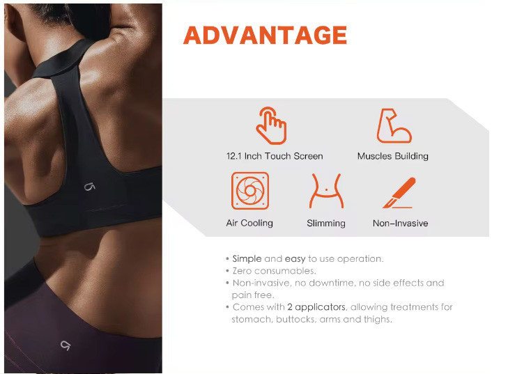 Portable 4 Handle Ems Slim Circslim Contouring Neo Rf Hi Emt Sculpting Machine