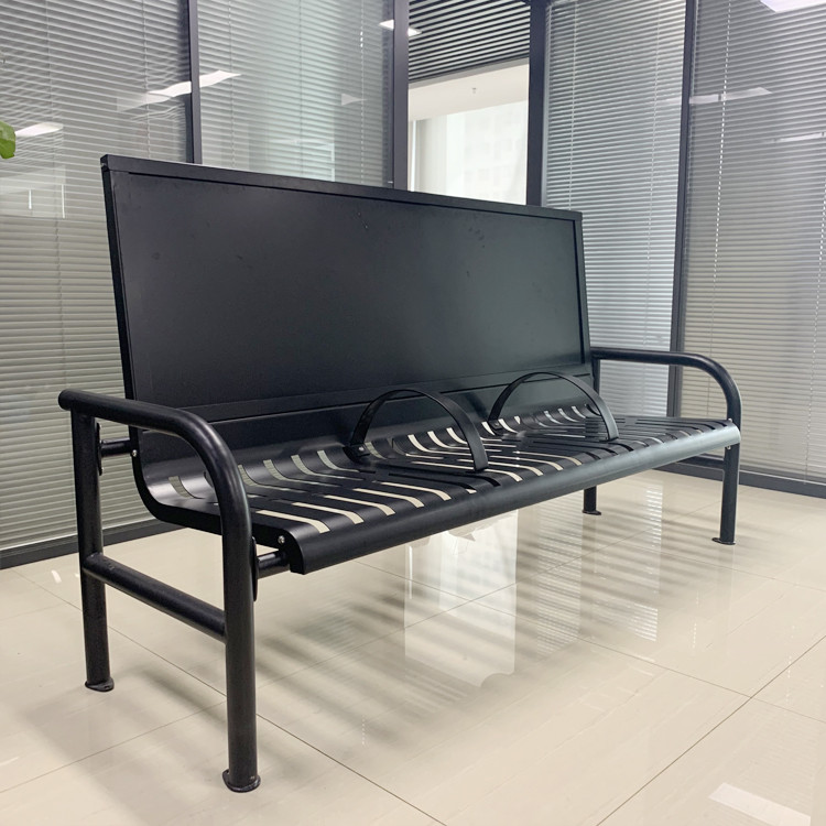 Outdoor Street Steel Advertising Garden Benches