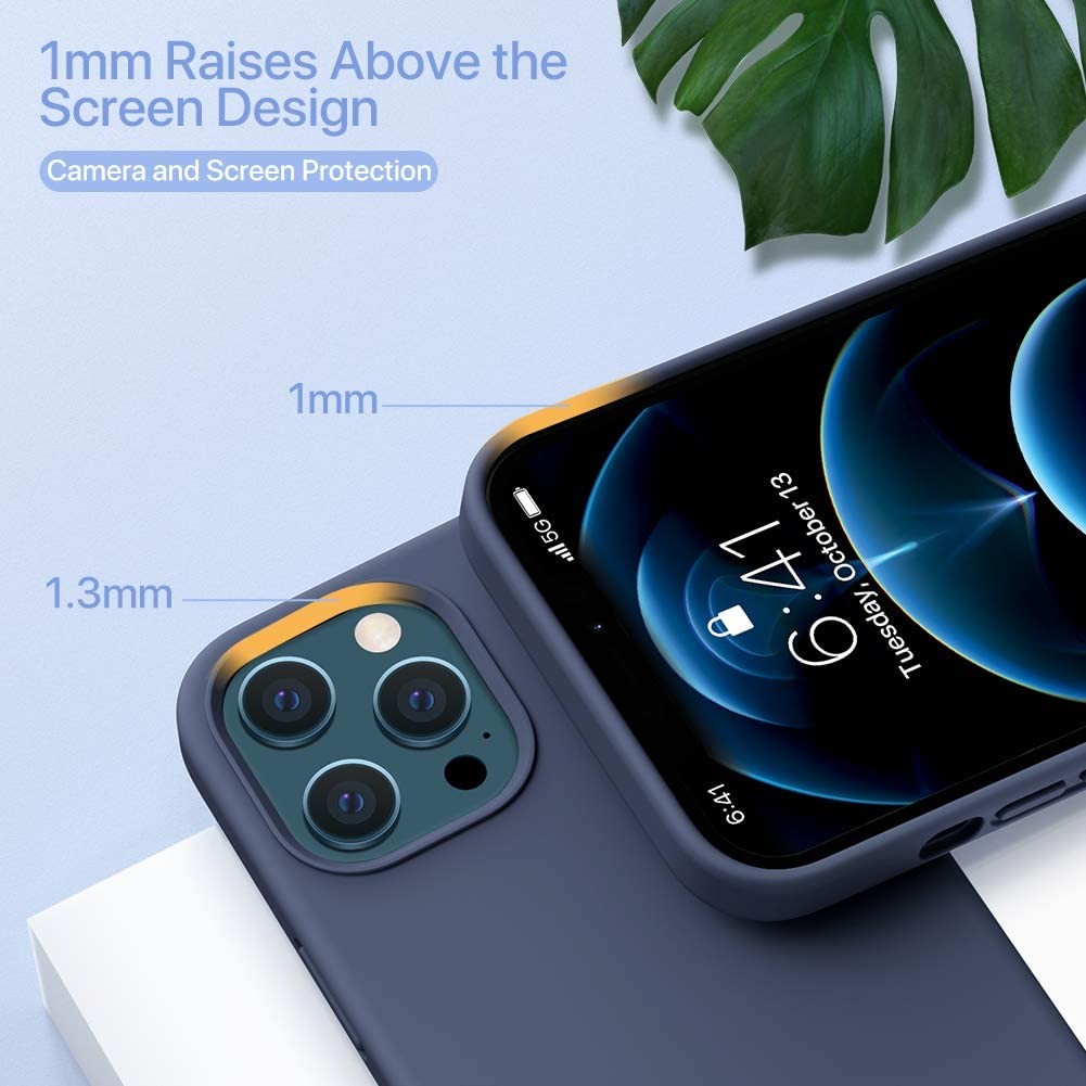 Liquid Silicone Case Gel Rubber Full Body Protection Shockproof Drop Protection Phone Case for iPhone 12 (2020 Release)