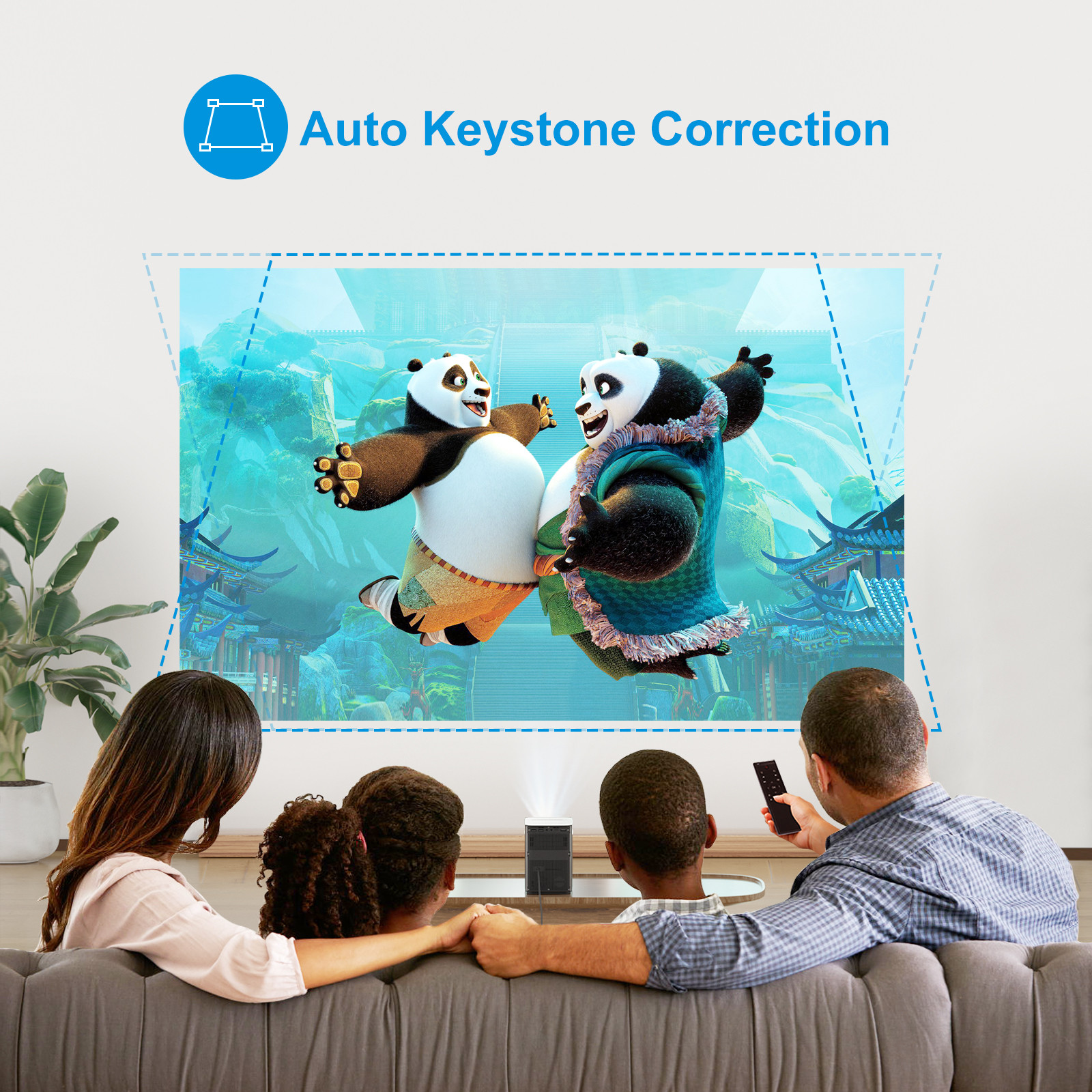 100 ANSI Lumens Lift Bracket 4k Mini Projector for Home Theater Outdoor